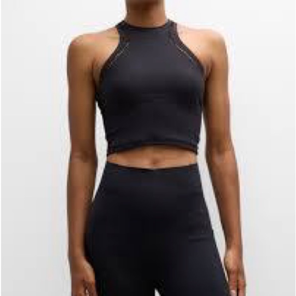 Alo Yoga Seamless Open Air Racerback Tank in shade Dark Cactus